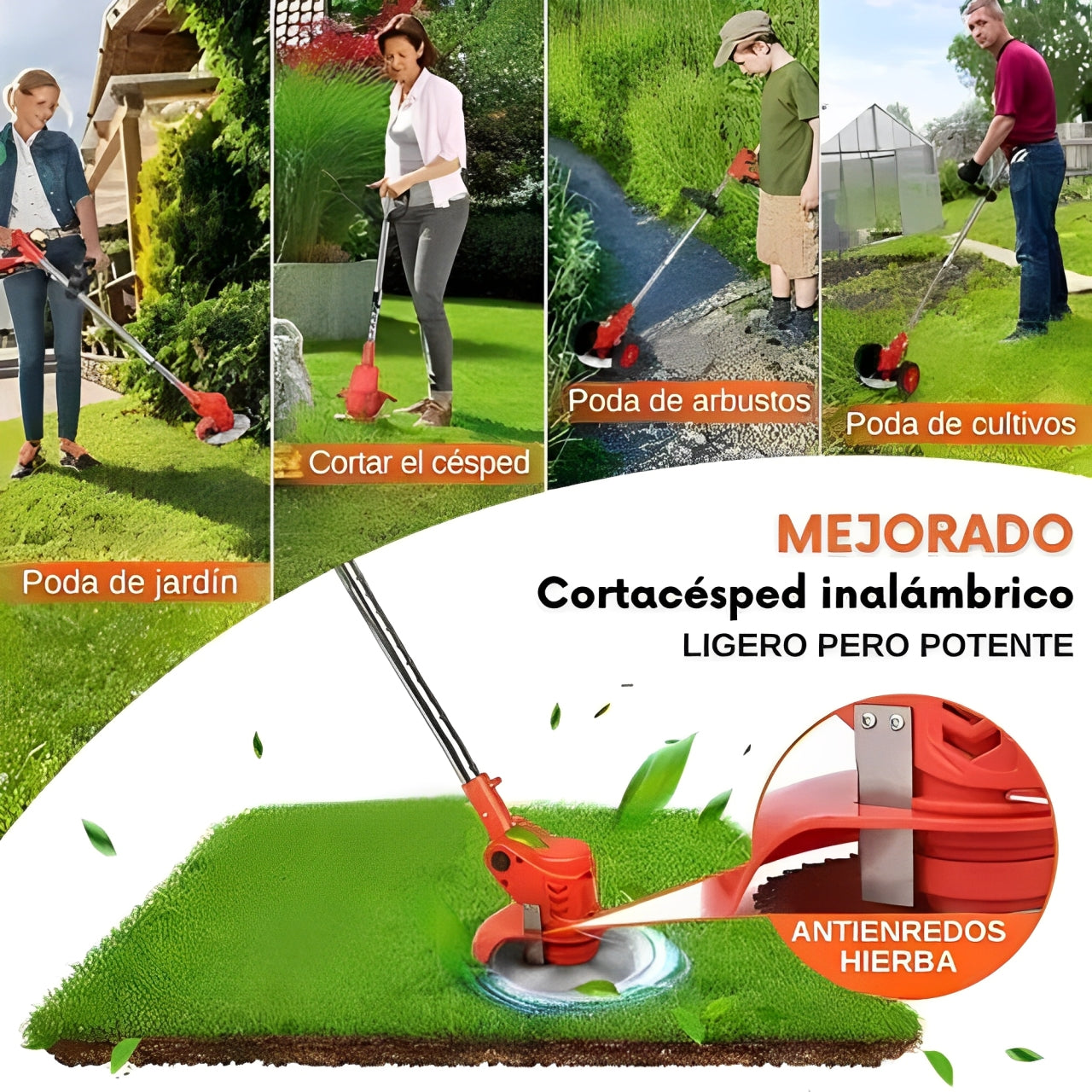 🌿 CortaFácil Plus 3 en 1 – Dile adiós a los cables, el cansancio y la maleza con una sola herramienta ⚡
